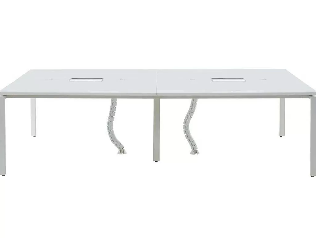 Mobiliário De Escritório*Workēa Mesa De Escritório 4 Péssoas Branco C140 Cm - Downtown