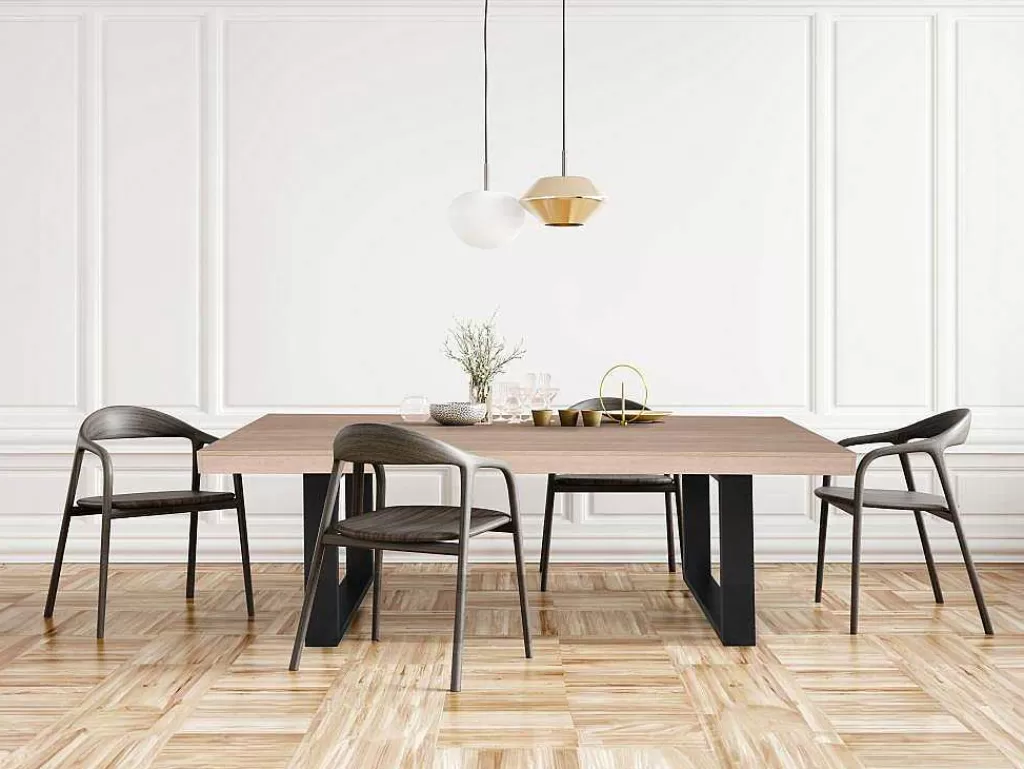 mesa_de_jantar_de_8_lugares_cor_natural_e_preto__nadiege_1.webp Mesa De Jantar*Vente-unique Mesa De Jantar De 8 Lugares Cor Natural E Preto - Nadiege