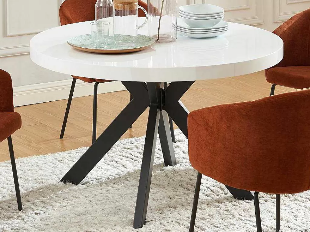 mesa_de_jantar_extensivel_de_4_a_8_lugares_em_mdf_e_aco_lacado_a_branco_e_preto__komoni_3.webp Mesa De Jantar*Vente-unique Mesa De Jantar Extensivel De 4 A 8 Lugares Em Mdf E Aco Lacado A Branco E Preto - Komoni