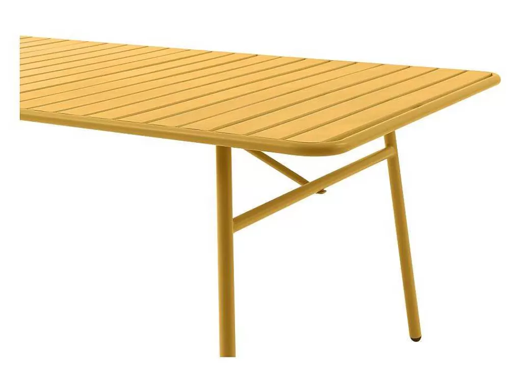 Conjunto Mesa E Cadeiras De Jardim*MYLIA Mesa De Jardim C160 Cm Metal Amarelo Mostarda - Mirmande De