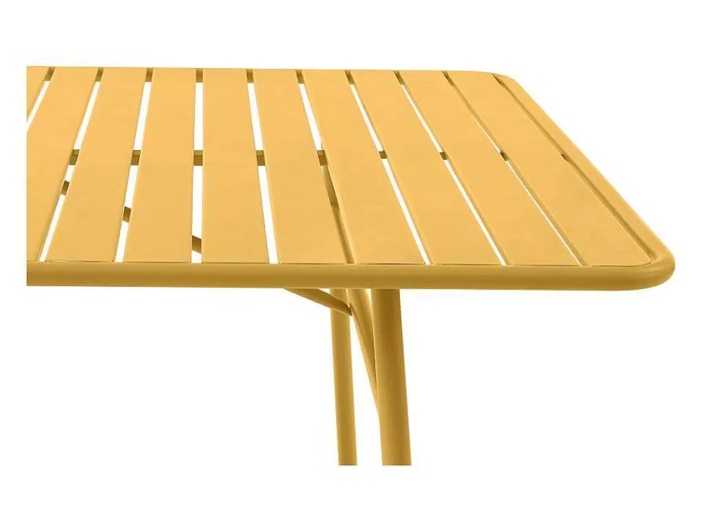 Conjunto Mesa E Cadeiras De Jardim*MYLIA Mesa De Jardim C160 Cm Metal Amarelo Mostarda - Mirmande De