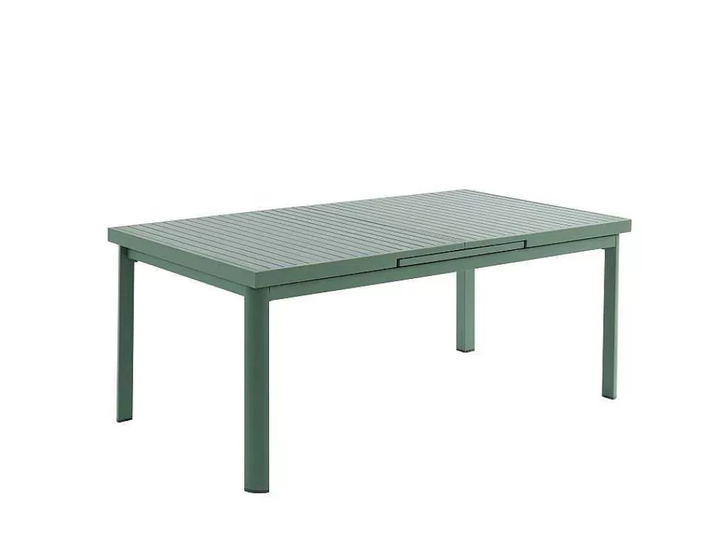Conjunto Mesa E Cadeiras De Jardim*MYLIA Mesa De Jardim Extensivel Em Aluminio 180/240 Cm Verde-Amendoa - Nauru