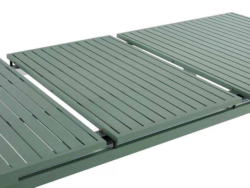 Conjunto Mesa E Cadeiras De Jardim*MYLIA Mesa De Jardim Extensivel Em Aluminio 180/240 Cm Verde-Amendoa - Nauru