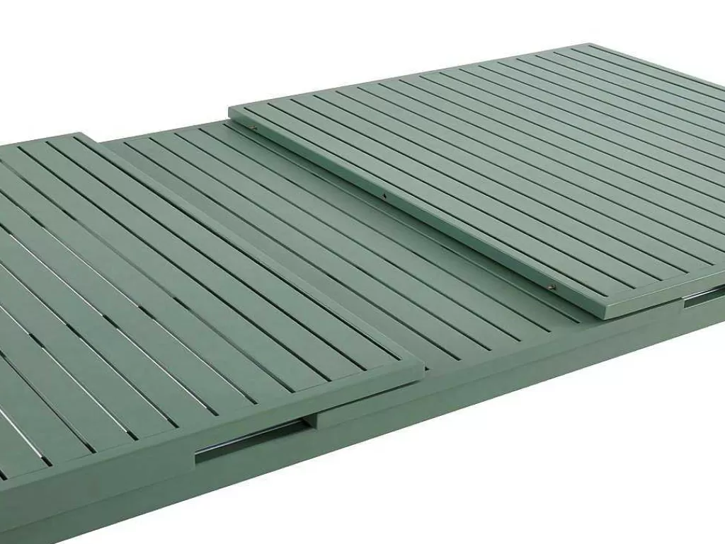 Conjunto Mesa E Cadeiras De Jardim*MYLIA Mesa De Jardim Extensivel Em Aluminio 180/240 Cm Verde-Amendoa - Nauru