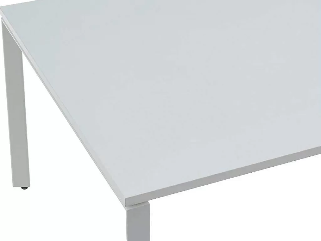 Mobiliário De Escritório*Workēa Mesa De Reuniao Quadrada, 4 Péssoas, Branco C120 Cm - Downtown