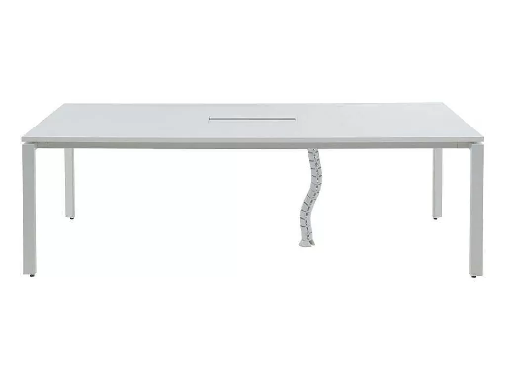 Mobiliário De Escritório*Workēa Mesa De Reuniao Retangular, 6 Péssoas, Branco C240 Cm - Downtown