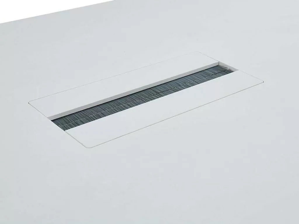 Mobiliário De Escritório*Workēa Mesa De Reuniao Retangular, 6 Péssoas, Branco C240 Cm - Downtown