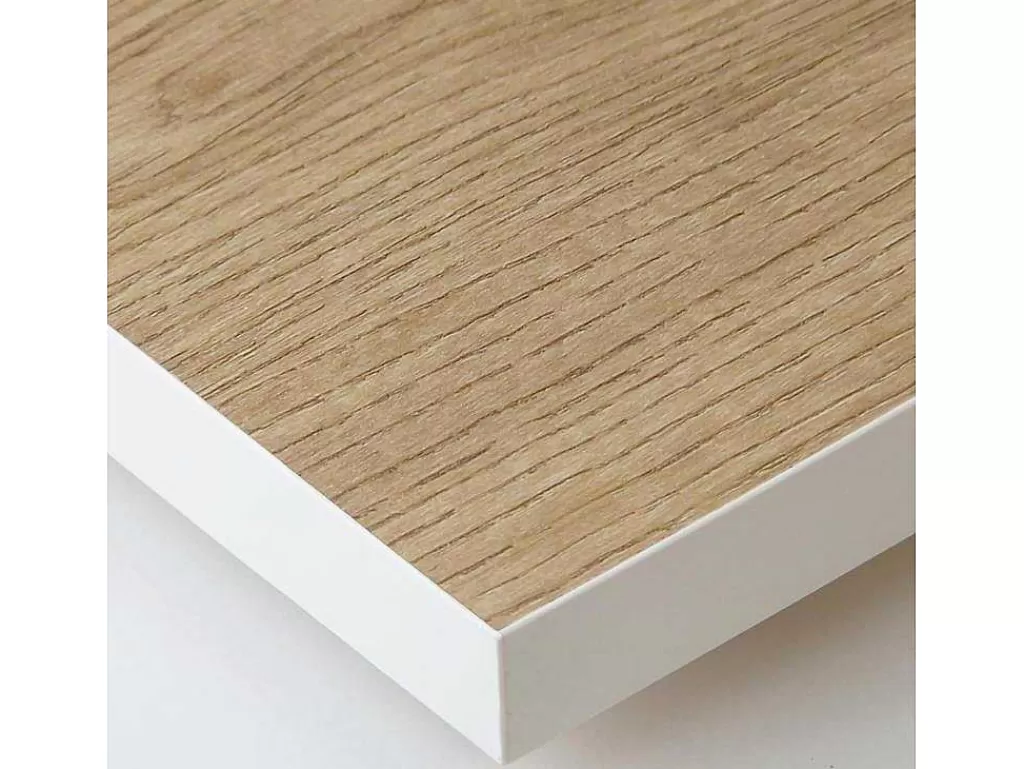 Mesa De Jantar*Skraut Home Mesa De Sala De Jantar, 6 Péssoas, 140, Robusto E Estavel Gracas A Sua Estrutura E Pernas Solidas, Oak E Branca, Industrial