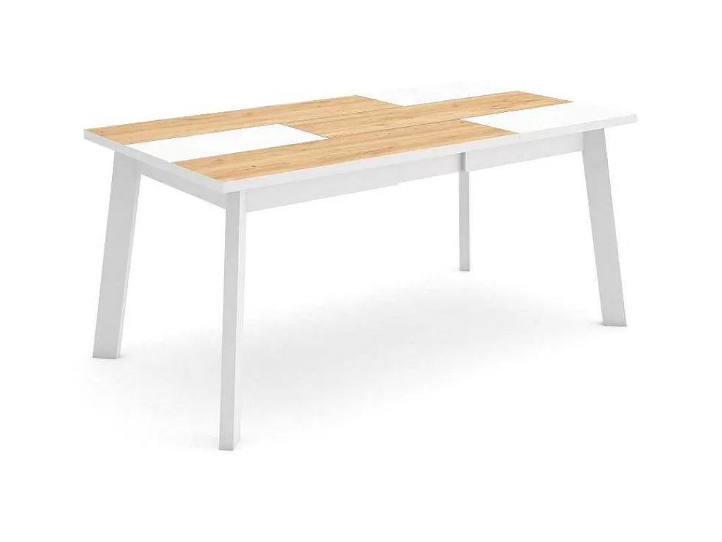 Mesa De Jantar*Skraut Home Mesa Sala De Jantar, 170, Para 8 Péssoas, Pés De Madeira, Carvahlo E Branco