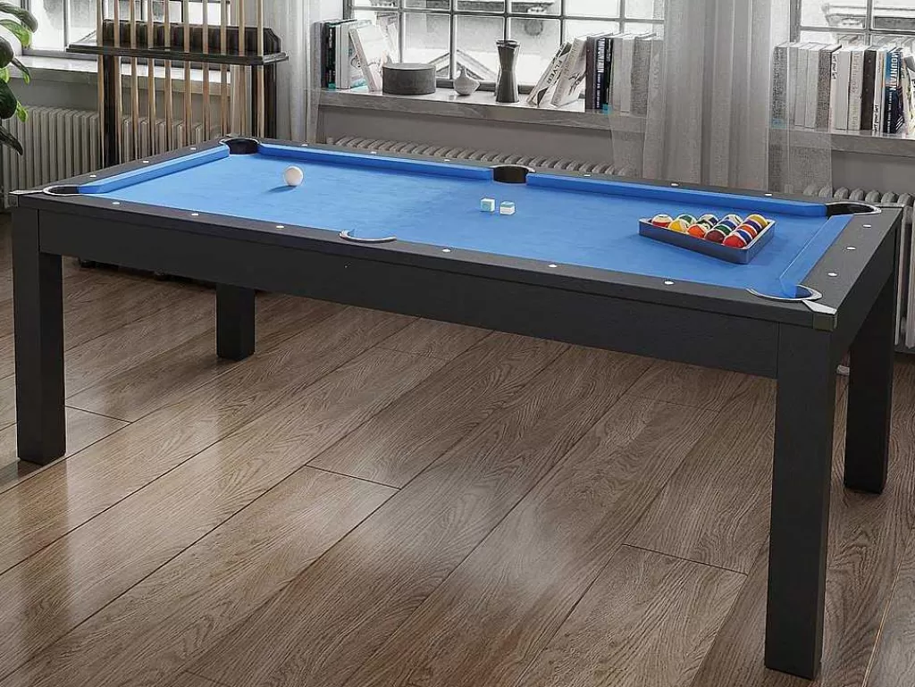 Mesa De Jantar*Vente-unique Mesa Transformavel De Bilhar E Ping-Pong Cor Preta De C182 X L102 X A80 Cm - Sousa