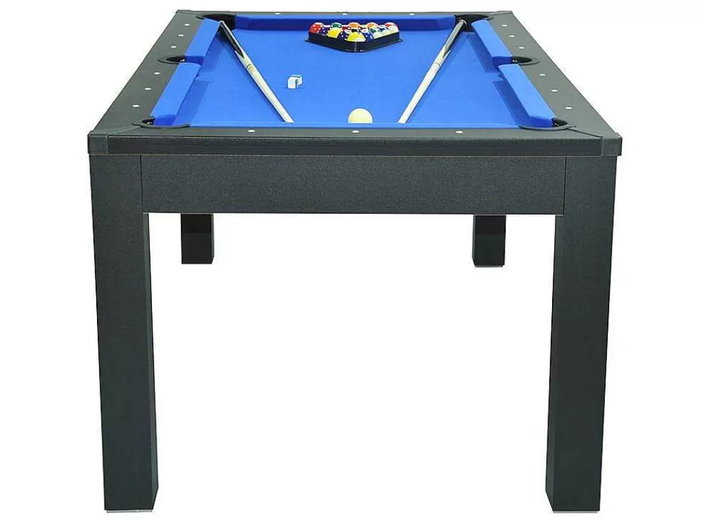 Mesa De Jantar*Vente-unique Mesa Transformavel De Bilhar E Ping-Pong Cor Preta De C182 X L102 X A80 Cm - Sousa