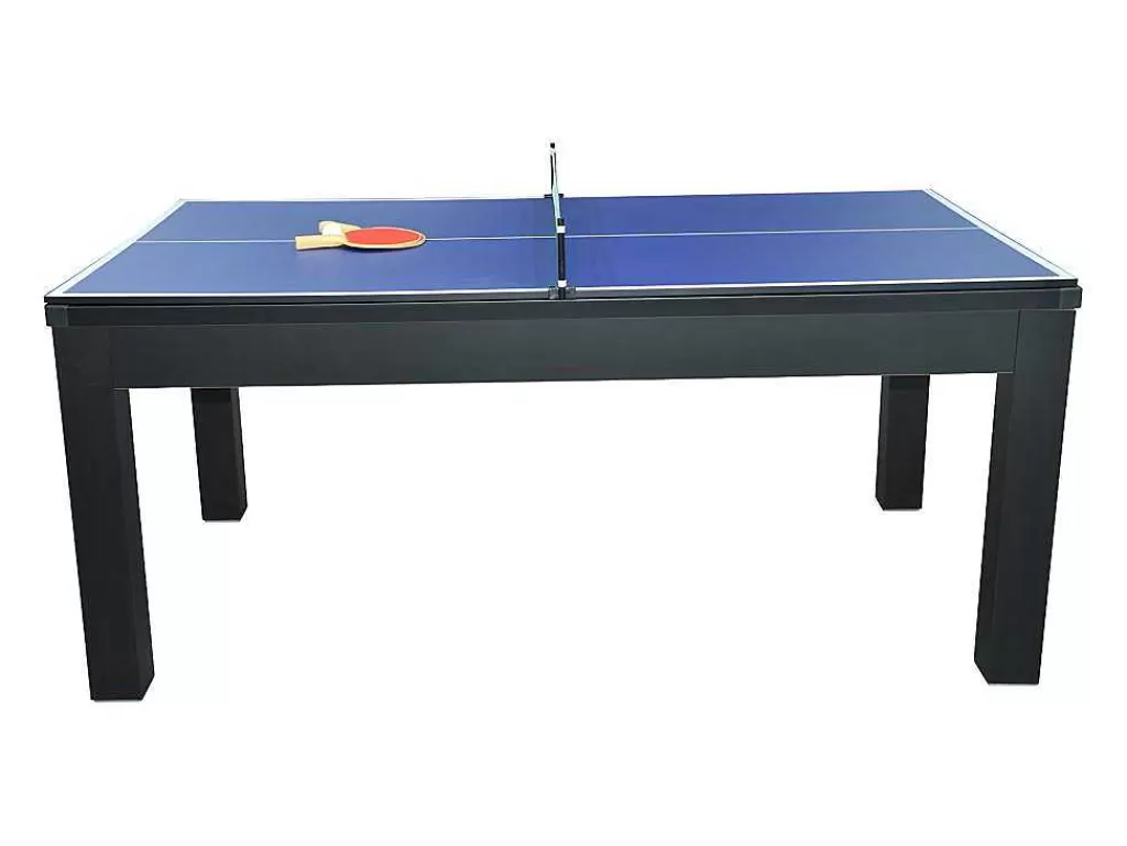 Mesa De Jantar*Vente-unique Mesa Transformavel De Bilhar E Ping-Pong Cor Preta De C182 X L102 X A80 Cm - Sousa