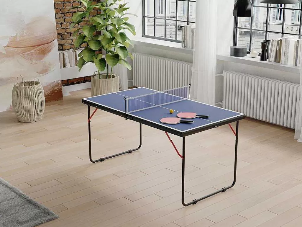 Jogo De Exterior*Vente-unique Mini Mesa De Pingue-Pongue Com Raquetes, Bolas E Rede C137 X L76 X A67 Cm - Denis