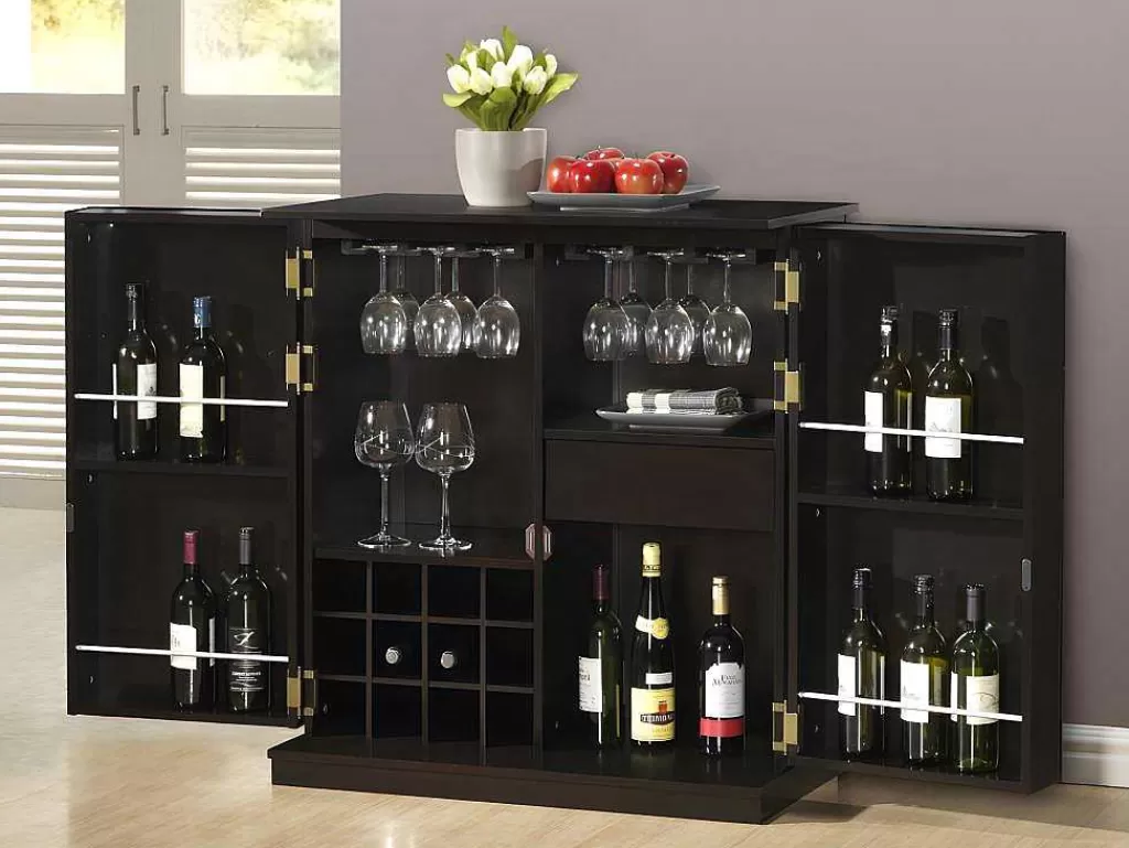 Móvel De Bar*Vente-unique Móvel Bar Gordon - Seringueira E Mdf - Cor Branco