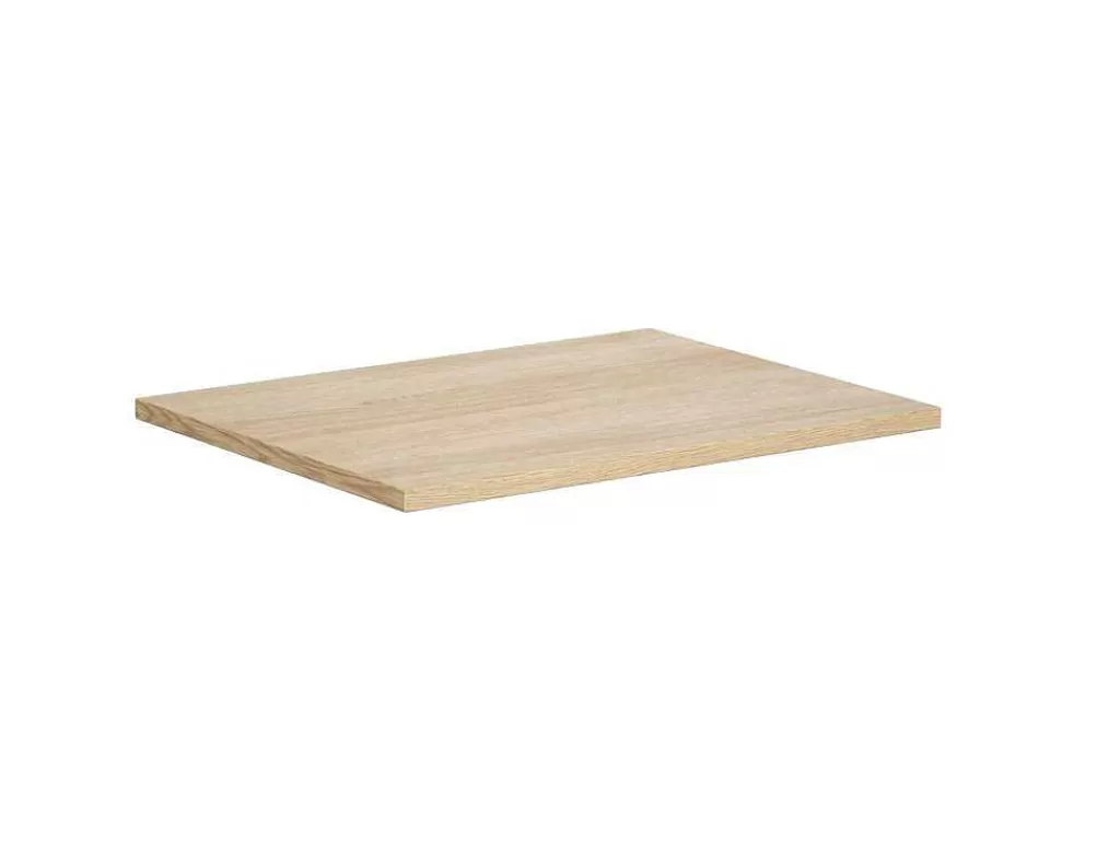 Móvel Lavatório Individual*Vente-unique Móvel De Casa De Banho Com Lavatório De Pedra Instalacao Suspensa, Folha De Carvalho, 60 Cm - Milipam