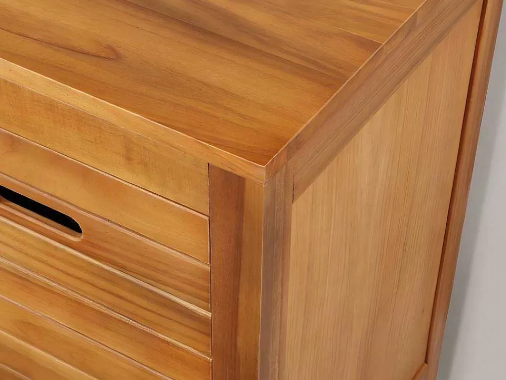 Móvel Lavatório Duplo*Vente-unique Móvel De Casa De Banho Em Madeira De Acacia Com Lavatório Individual De 130 Cm - Pulukan