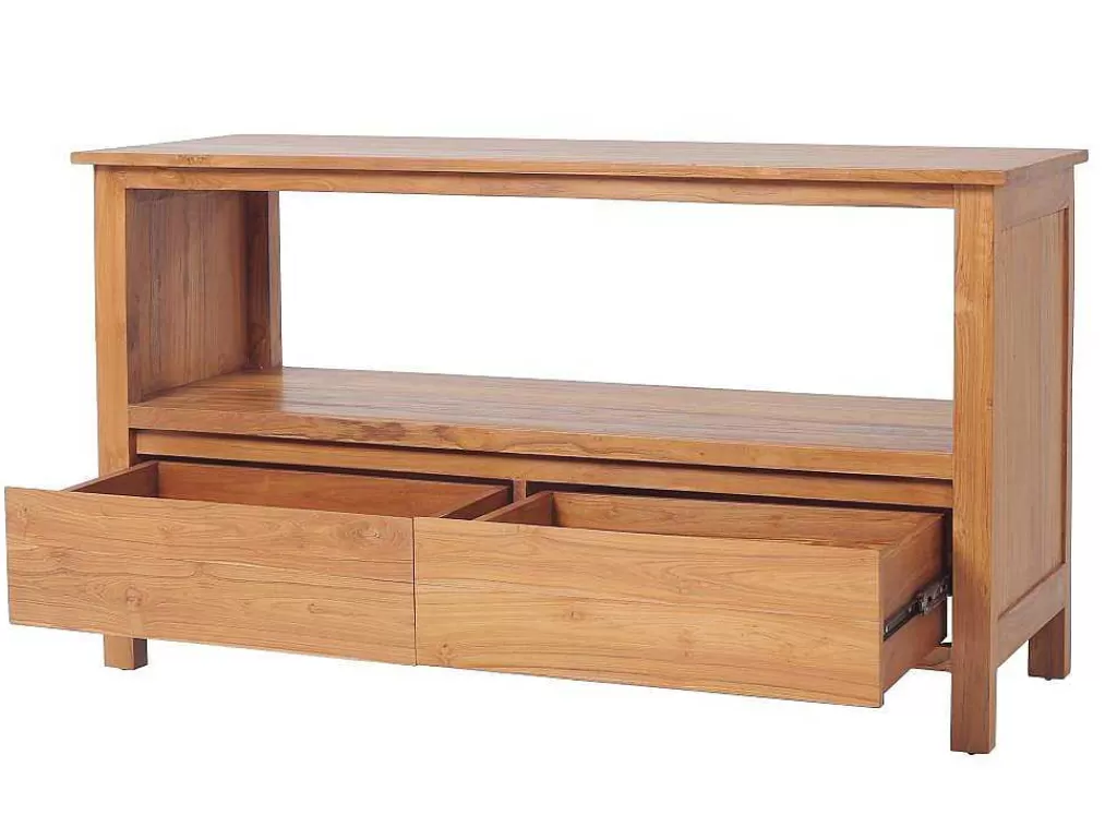 Móvel Lavatório Duplo*Vente-unique Móvel De Casa De Banho Em Teca Com Lavatório Duplo De 135 Cm - Ketapang