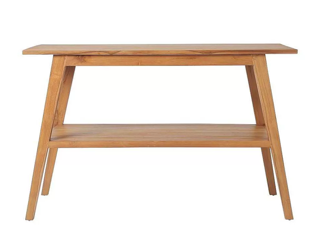Móvel Lavatório Duplo*Vente-unique Móvel De Casa De Banho Em Teca Com Lavatório Duplo E Espelho De 120 Cm - Bobotsari