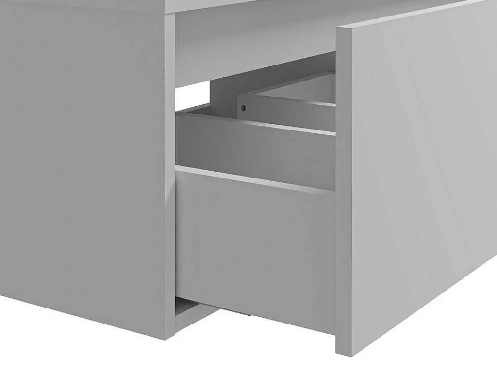 Móvel Lavatório Duplo*Vente-unique Móvel De Casa De Banho Suspenso Branco Com Lavatório Duplo C150 Cm - Isaure Ii