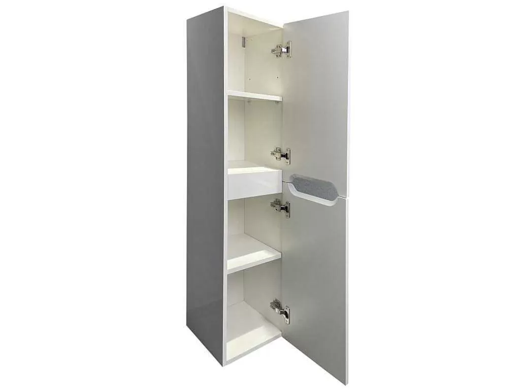 Móvel Lavatório Duplo*Vente-unique Móvel De Casa De Banho Suspenso Com Lavatório Duplo De Encastrar E Coluna Branco 120 Cm - Selita