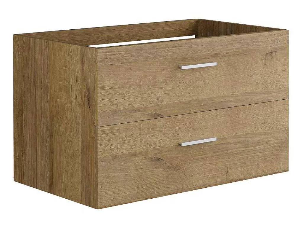 Móvel Lavatório Individual*Vente-unique Móvel De Casa De Banho Suspenso Com Lavatório Individual, Cor Clara Natural, 80 Cm - Kayla
