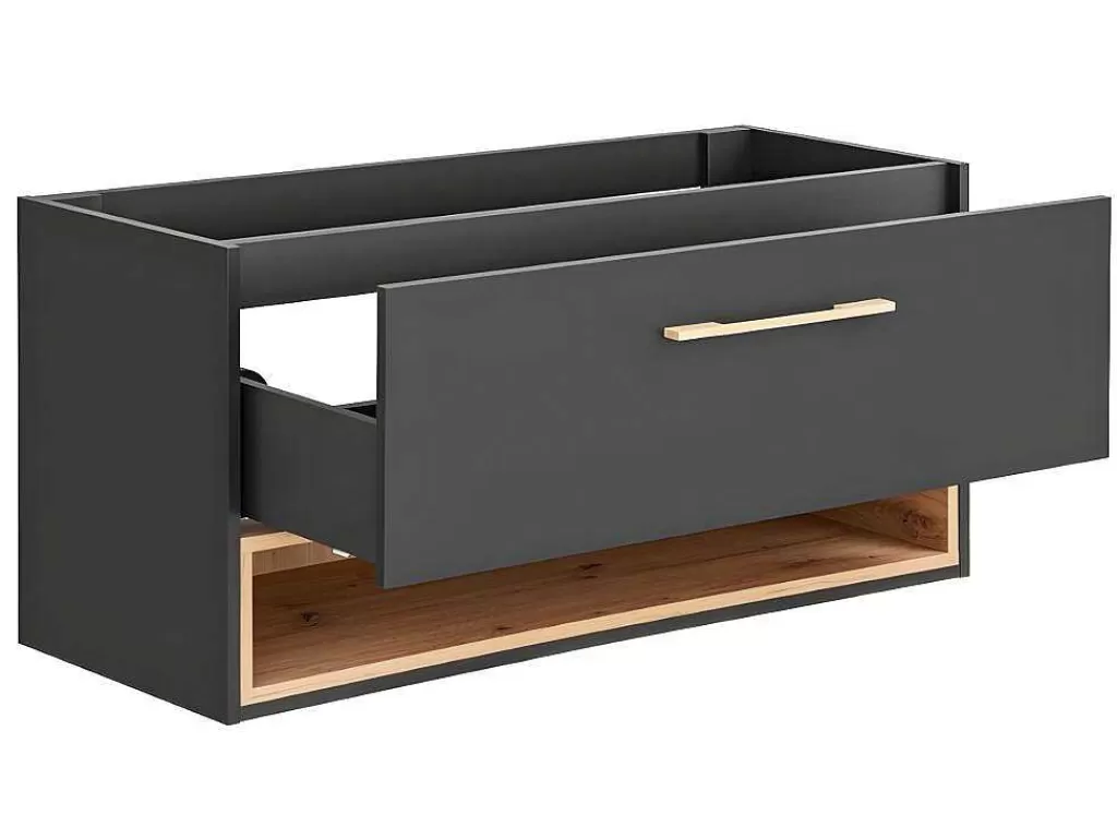 Móvel Para Lavatório*Vente-unique Móvel De Casa De Banho Suspenso Cor Antracite De 120 Cm - Yangra
