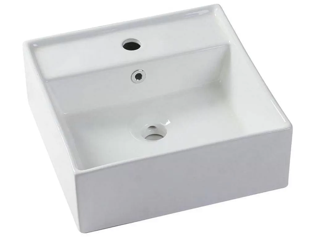 Promoções Casa De Banho & Bem-Estar*Vente-unique Móvel De Casa De Banho Suspenso Cor Branco Com Lavatório Individual - Teana