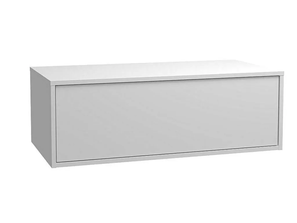 Promoções Casa De Banho & Bem-Estar*Vente-unique Móvel De Casa De Banho Suspenso Cor Branco Com Lavatório Individual - Teana