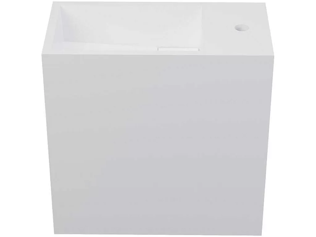 Móvel De Parede Para Casa De Banho*Shower & Design Móvel Lavatório Suspenso Cor Branco Em Solid Surface Com Nicho De 40 Cm - Pumori