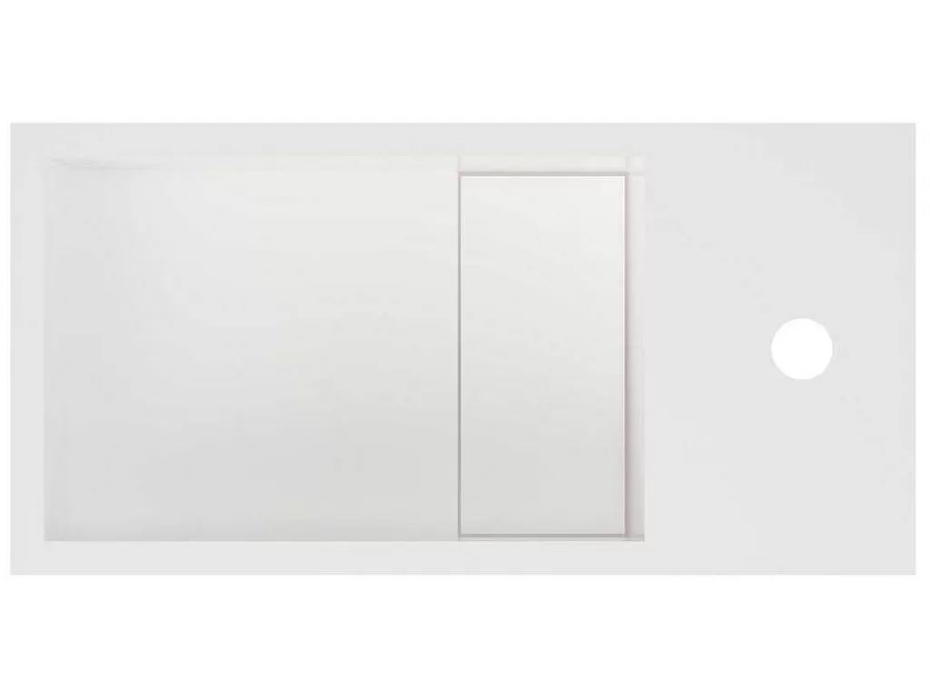 Móvel De Parede Para Casa De Banho*Shower & Design Móvel Lavatório Suspenso Cor Branco Em Solid Surface Com Nicho De 40 Cm - Pumori