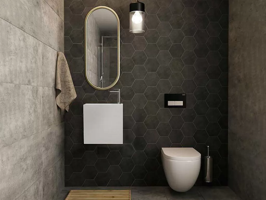Móvel De Parede Para Casa De Banho*Shower & Design Móvel Lavatório Suspenso Cor Branco Em Solid Surface Com Nicho De 40 Cm - Pumori