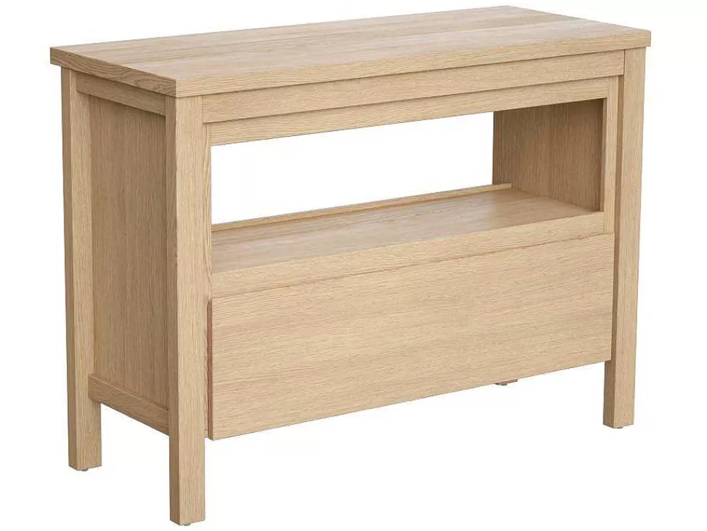 Promoções Casa De Banho & Bem-Estar*Vente-unique Móvel Para Colocar Sob O Lavatório Com Nicho De Arrumação E Tampo, 120 Cm, Folha De Carvalho - Cosmoti
