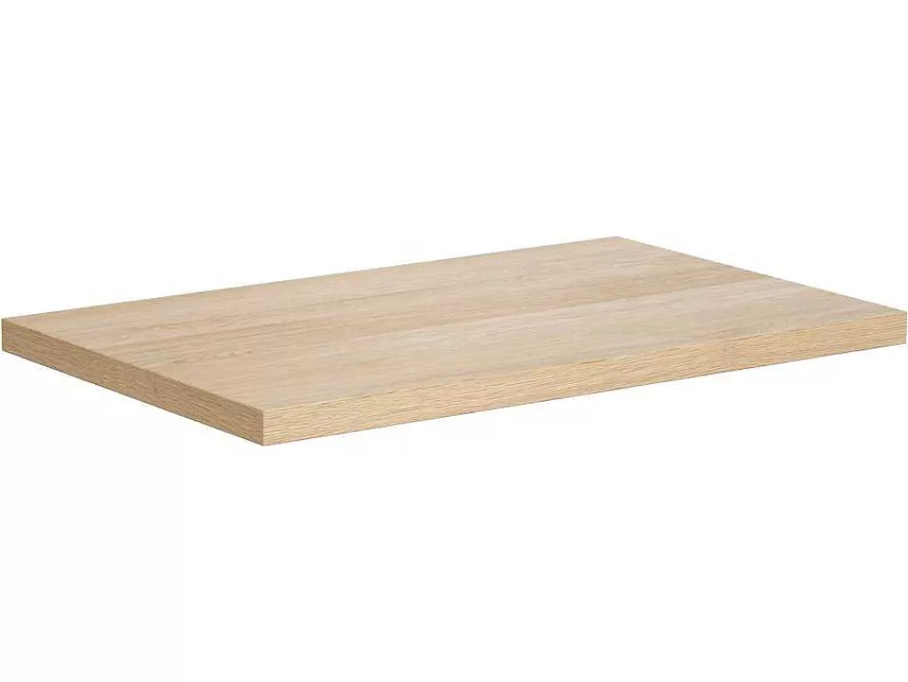 Móvel Para Lavatório*Vente-unique Móvel Para Colocar Sob O Lavatório Com Nicho De Arrumação E Tampo, 80 Cm, Folha De Carvalho - Cosmoti
