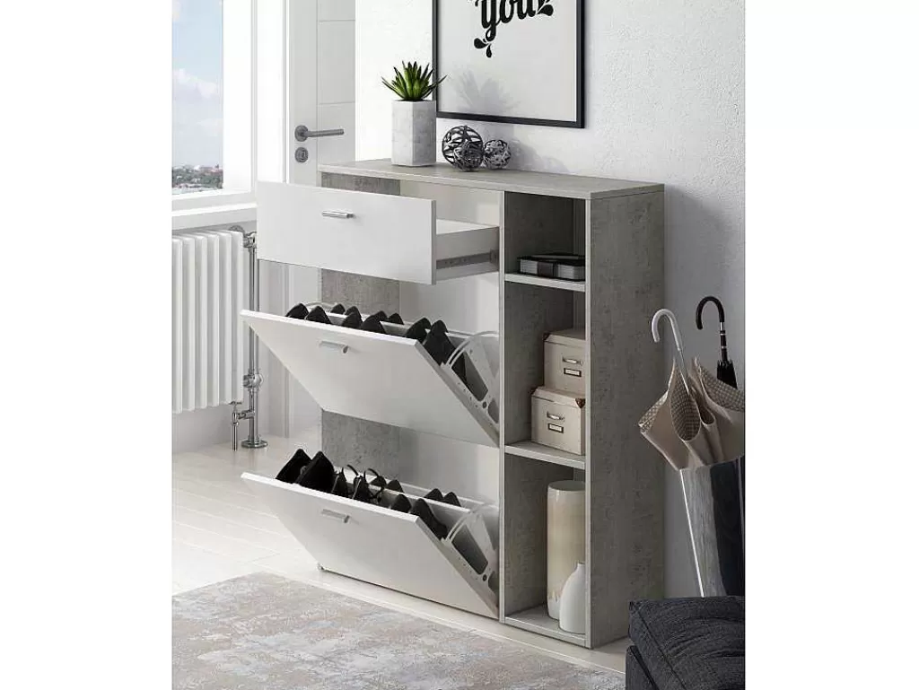 mvel_sapateiro_estrutura_cor_cemento_branco_mate_nas_2_portas_basculantes_e_na_gaveta_3.webp Sapateira*Skraut Home Móvel Sapateiro Estrutura Cor Cemento, Branco Mate Nas 2 Portas Basculantes E Na Gaveta