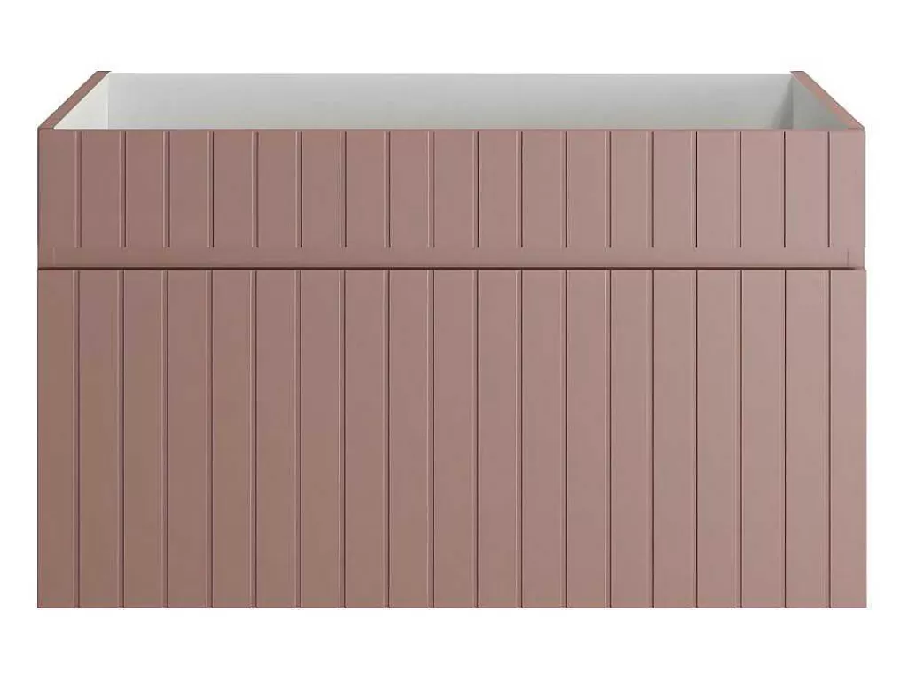 Móvel Para Lavatório*Vente-unique Móvel Suspenso Para Colocar Sob O Lavatório Estriado Cor-De-Rosa 80 Cm - Satara