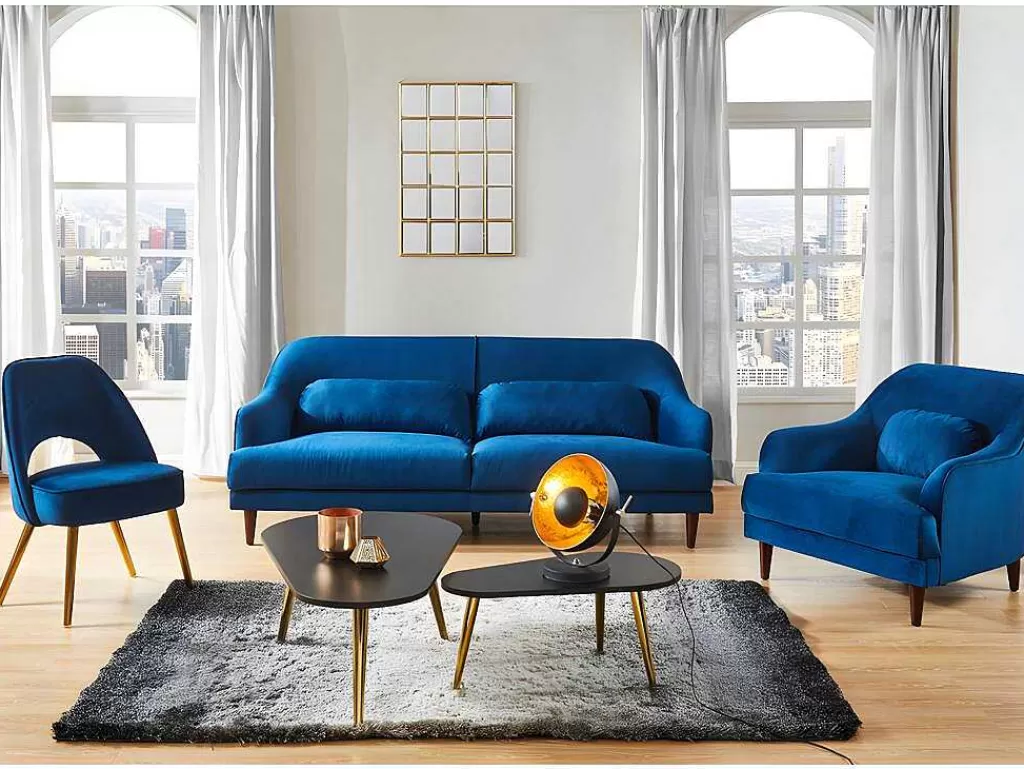 Promoções Decoração*OZAIA Pack Colecao Movie: Candeeiro De Mesa + Candeeiro De Pe Preto Interior Dourado