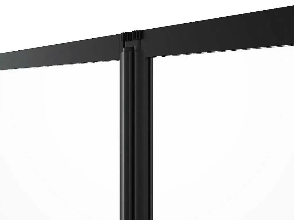 Resguardo De Banheira*Shower & Design Painel De Banheira Dobravel Em Metal Preto Mate Estilo Atelier 120 X 140 Cm - District
