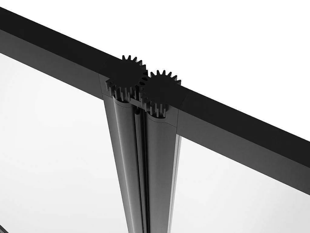 Resguardo De Banheira*Shower & Design Painel De Banheira Dobravel Em Metal Preto Mate Estilo Atelier 120 X 140 Cm - District