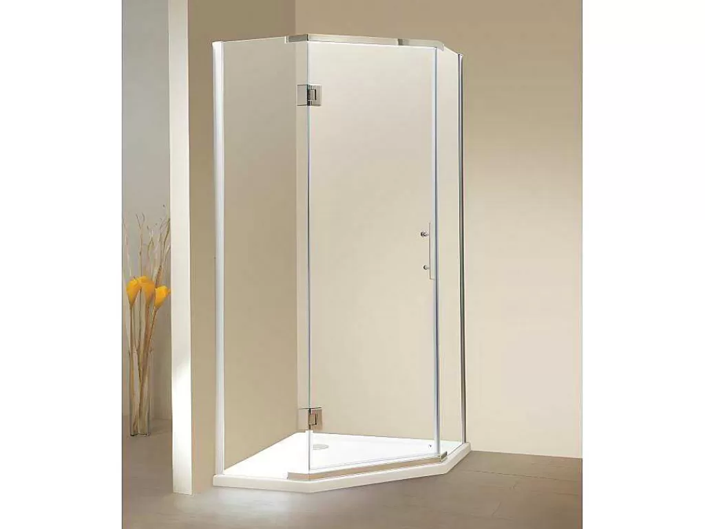 Painel De Duche*Shower & Design Painel De Duche De Canto Com Porta Batente - Base De Duche Incluida - Ardia - 90 X 90 X185 Cm