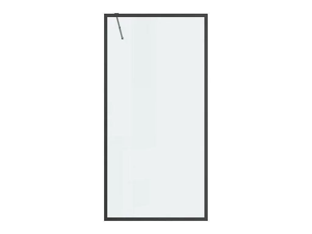 Painel De Duche*Shower & Design Painel De Duche Estilo Italiano 100X200 Cm Preto Mate Vidro Temperado - Amberi