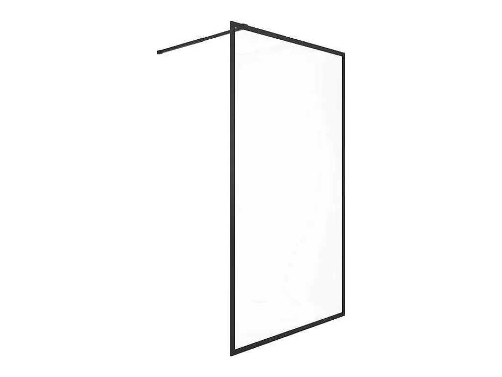 Painel De Duche*Shower & Design Painel De Duche Estilo Italiano 100X200 Cm Preto Mate Vidro Temperado - Amberi