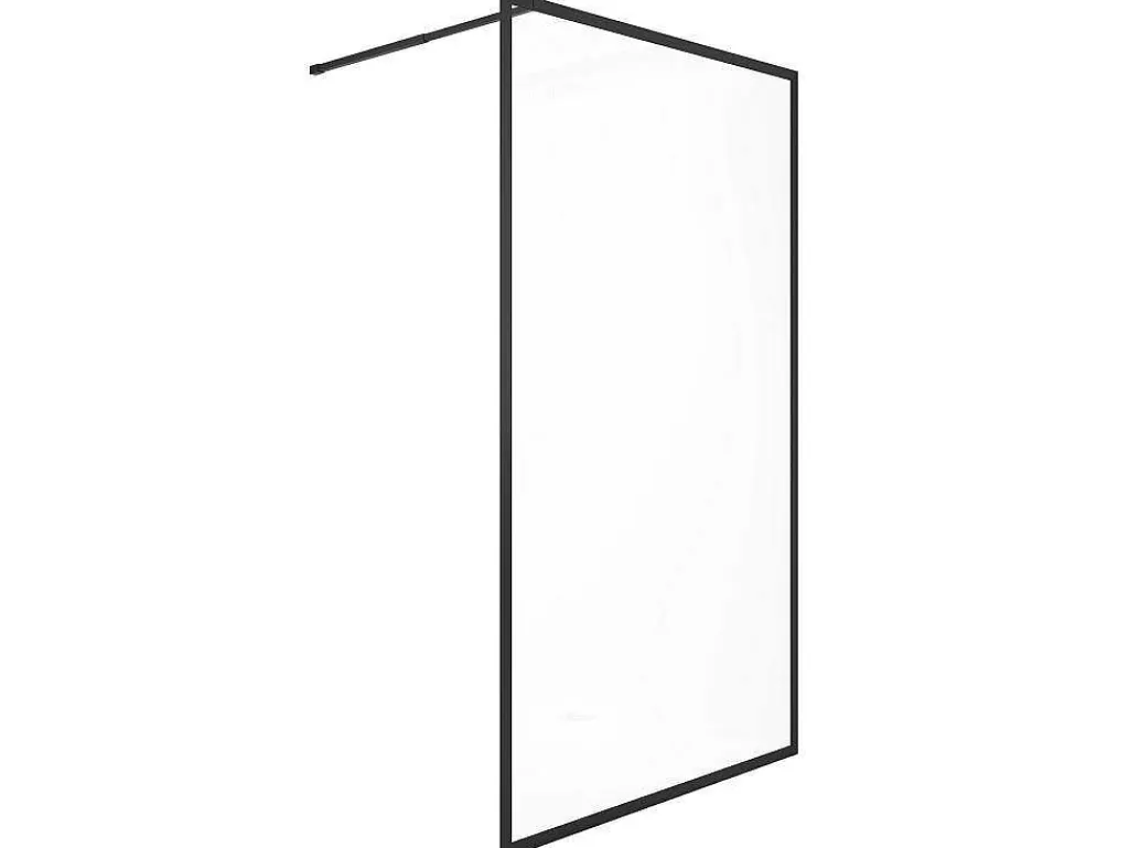 Painel De Duche*Shower & Design Painel De Duche Estilo Italiano 120 X 200 Cm Preto Mate Vidro Temperado - Amberi