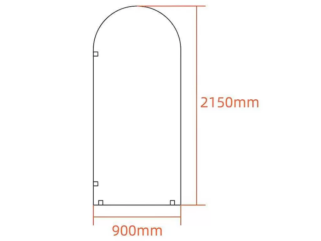 Painel De Duche*Shower & Design Painel De Duche Estilo Italiano Arredondado De 90 X 215 Cm - Airlie