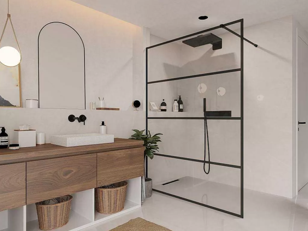 Painel De Duche*Shower & Design Painel De Duche Estilo Italiano Industrial De 140X200 Cm - Inaya