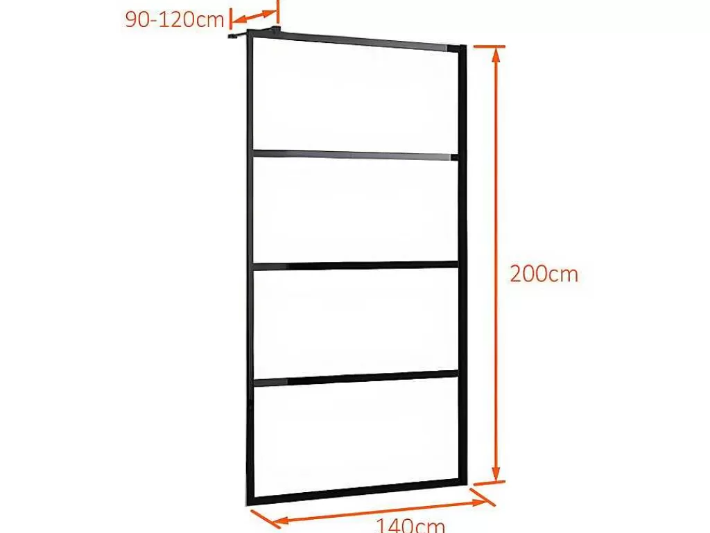 Painel De Duche*Shower & Design Painel De Duche Estilo Italiano Industrial De 140X200 Cm - Inaya