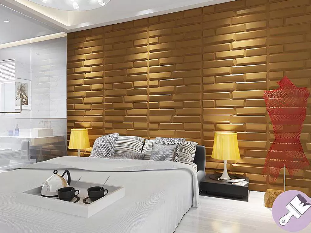 Painel De Parede*Vente-unique Painel De Parede 3D Great Para Pintar - Pack De 3M - Conjunto De 6 Pecas