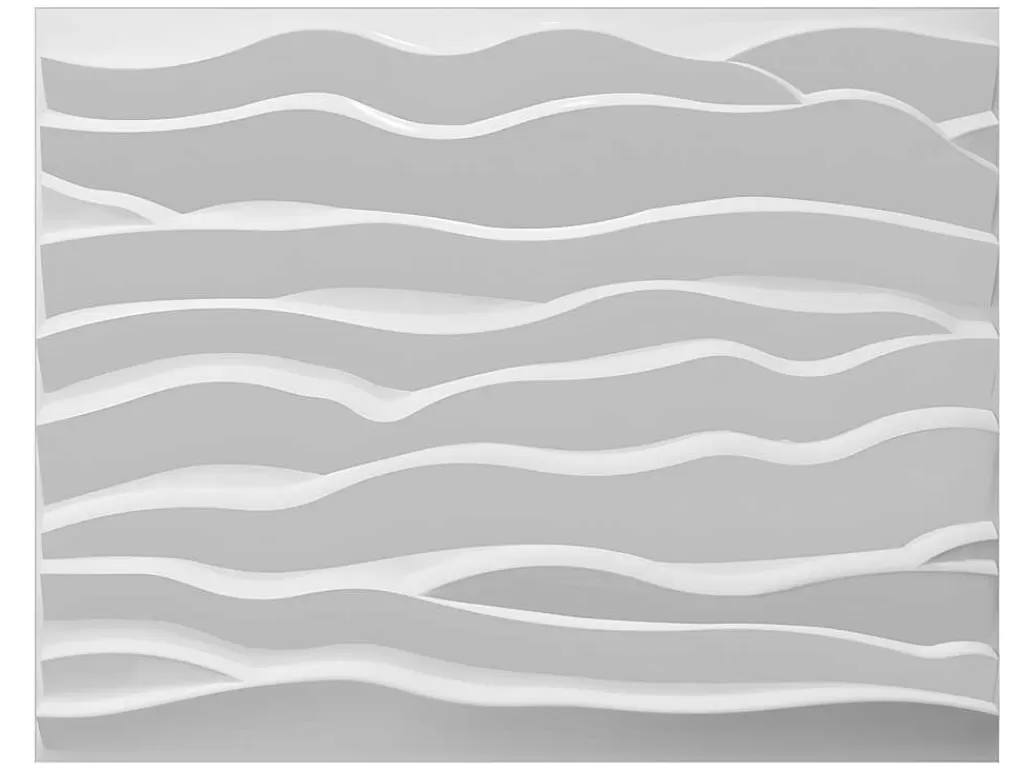 Painel De Parede*Vente-unique Painel De Parede 3D Hyppos Para Pintar - Pack De 3M - Lote De 6 Pecas