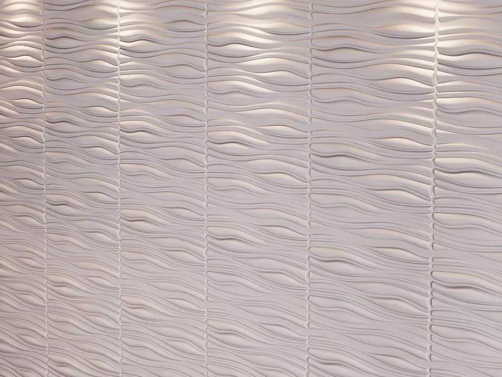 Painel De Parede*Vente-unique Painel De Parede 3D Ondia Para Pintar - Pack De 3M - Lote De 6 Pecas