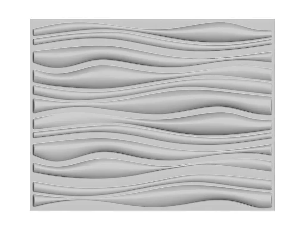 Painel De Parede*Vente-unique Painel De Parede 3D Ondia Para Pintar - Pack De 3M - Lote De 6 Pecas