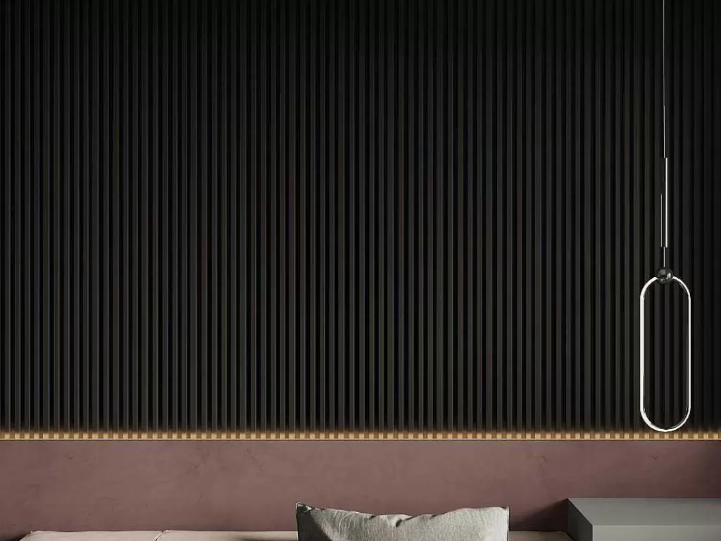Painel De Parede*Vente-unique Painel De Parede 3D Pack De 2,83 M Preto Conjunto De 8 Pecas - Clinton